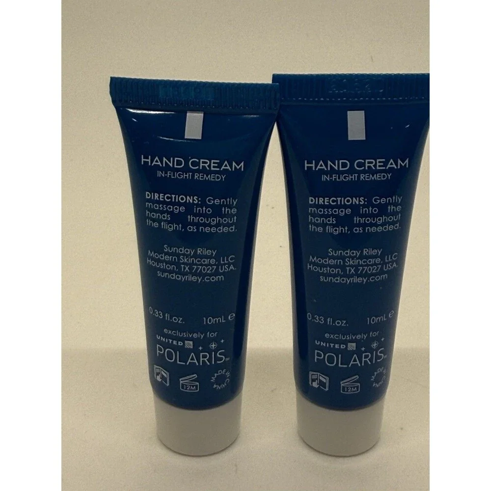 5 Sunday Riley In-Flight Remedy Face Cream 2, Hand Cream 2, Cleansing Cloth New